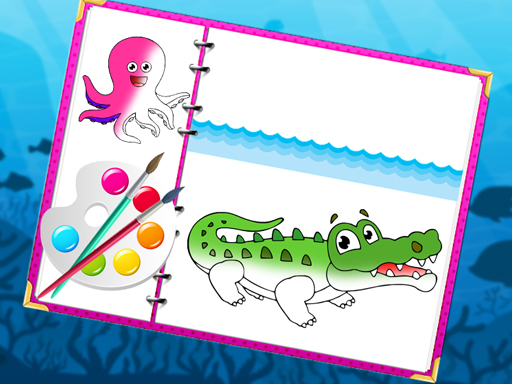 Sea Creatures Coloring Book game cover